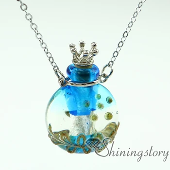 

round essential oil necklace diffusers perfume pendants perfume vials wholesale miniature glass bottles pendant necklace