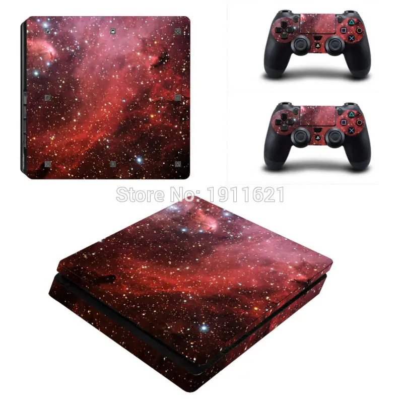 

OSTSTICKER Game Vinyl Skin For PS4 Slim Stickers Wrap for Sony PlayStation 4 Slim + 2 Controllers For PS4 Slim Decal
