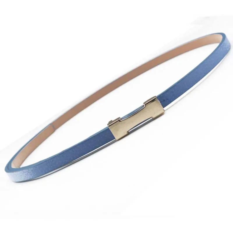 

Wild women belt Smooth metal buckle belt thin pu leather belt women clothing accessories F0223