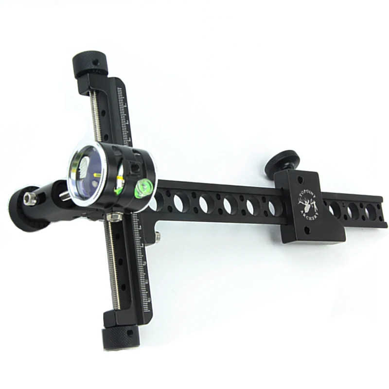 Archery Compound Bow Sight 1 Pin 0.059" Micro Adjust Long Pole Hunting