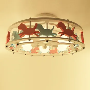 

Kid's novelty horse Ceiling Lights children lamp Modern LED Creative Cartoon Ceiling Lighting For home Bedroom lampara abajur