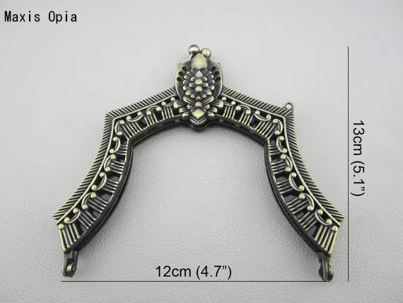 Размер 12 X13 см античная латунь со стразами и металлическими «поцелуй» кошелек рама швейная Obag ручки сумки DIY сумки Replacment Металл кошелек рама