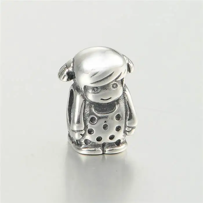 NEW 925 Sterling Silver Charm Little Girl Pendant Cute Baby Charm DIY