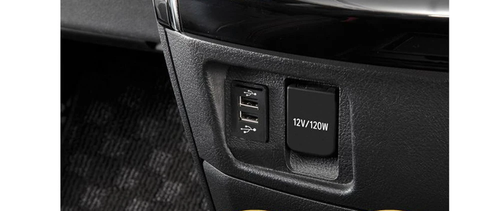 Для Mitsubishi Dual USB зарядное устройство В 12 В 2.1A USB Автомобильное зарядное устройство розетка приборная панель зарядное устройство для сотового