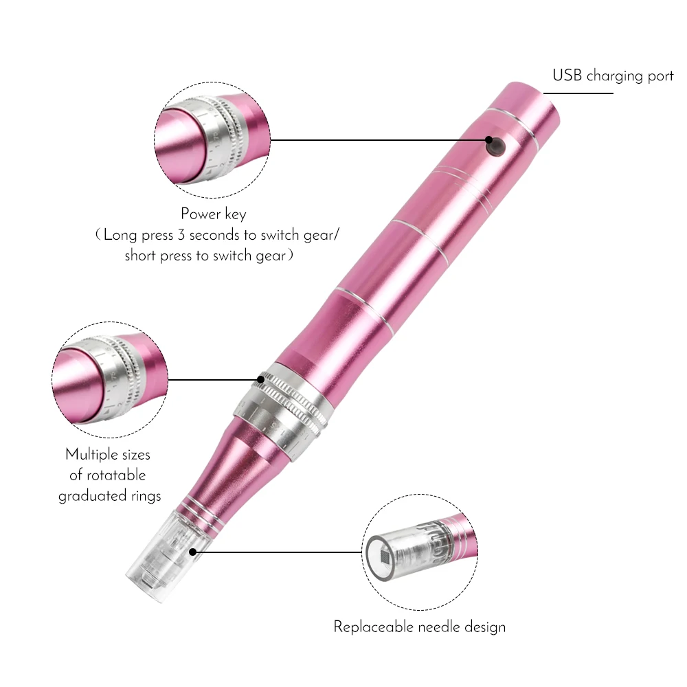 Kopen Micro Tiny Naalden Stimuleren Huidverstrakking Verwijderen Litteken Verminderen Huid Rimpels Litteken Striae Verwijdering Apparaat Derma Pen