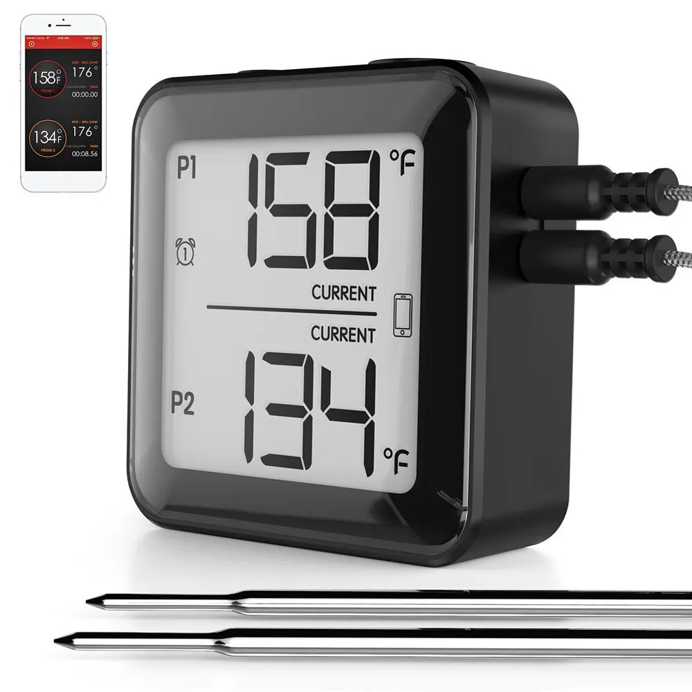 Кухонный цифровой термометр, датчик температуры еды, Интеллектуальный термометр, термометр для гриля с установкой наружи, используется отдельно или с приложением для телефона