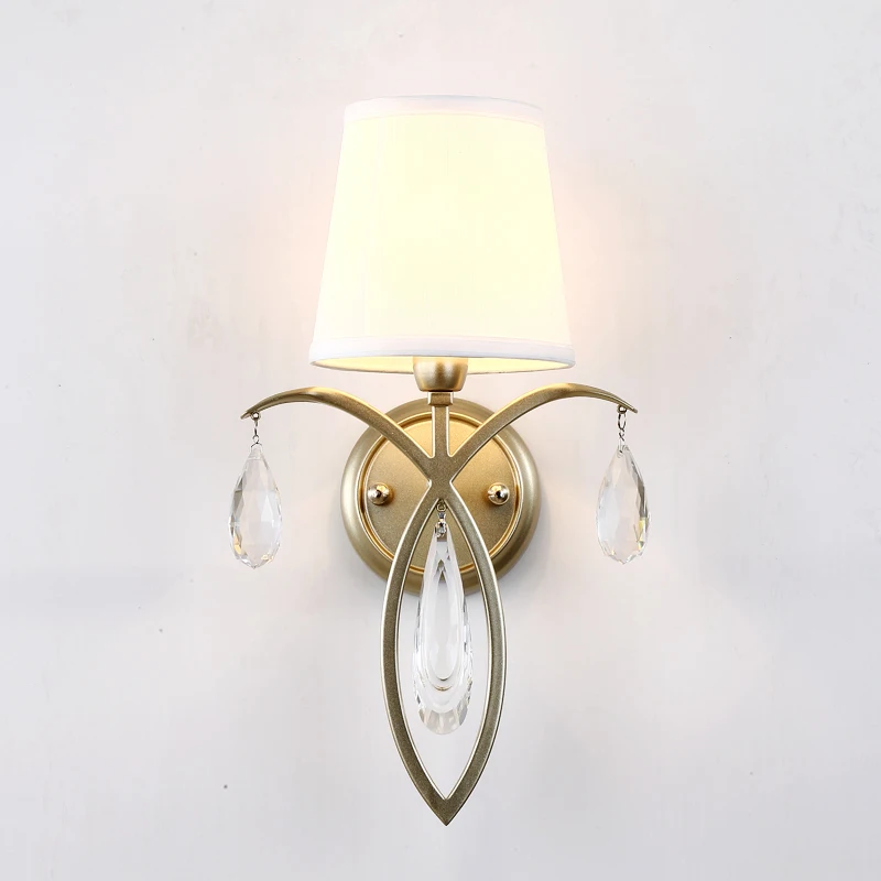 

Postmodern wall lamp light luxury living room TV wall decoration lamp bedroom bedside lamp gold crystal wall lamp ZP425100