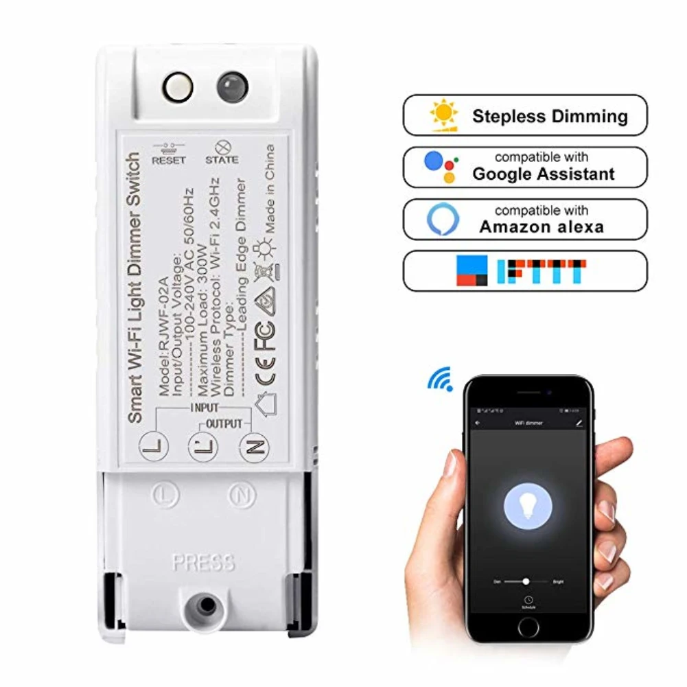 1/2/3/4/5 шт Смарт с подсветкой Диммер 100 V~ 240 V WiFi регулятор яркости освещения умная лампа DIY диммер работать с Amazon Alexa Google помощник
