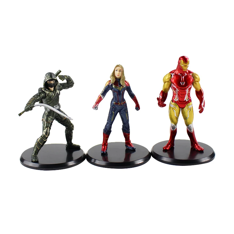 Экшн фигурки героев Endgame Thanos Iron Man Thor Captain America Carol Ant модель игрушек 8 шт./лот|Игровые