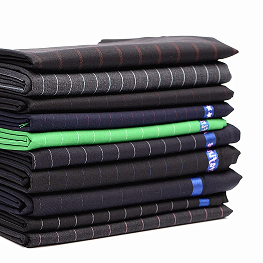 High Quality 50*150cm 186g/m Fabric Men Suit Fabric Stripe Wool Cloth