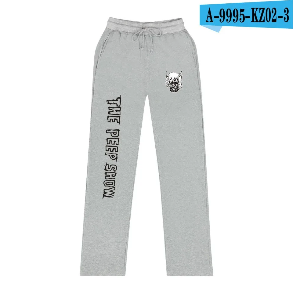 WEJNXIN Lil Peep Pants Men Women Hip Hop Streetwear Trousers Cotton Warm Elastic Waist Pants ANGELS PROTECT ME Sweatpants - Цвет: Gray