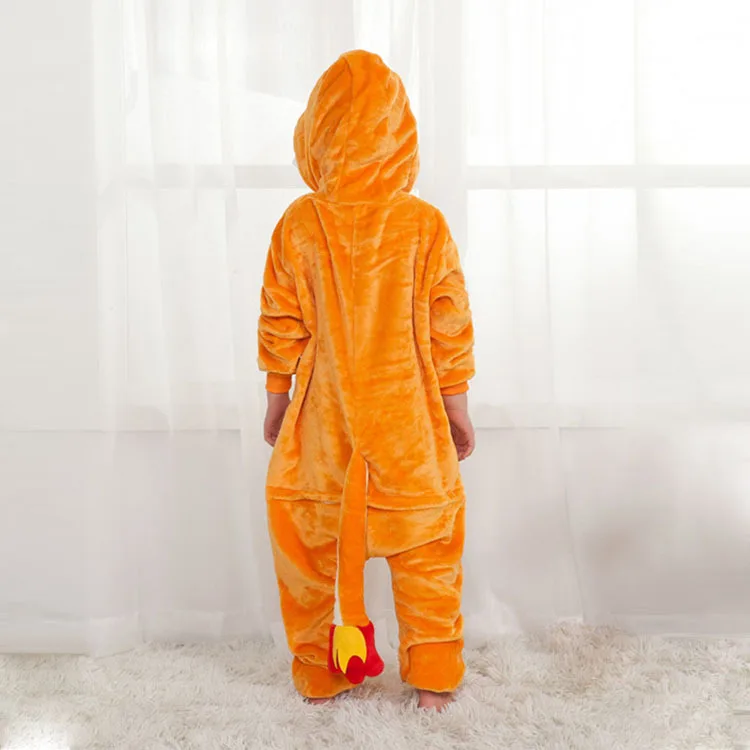 Pokemon Kids Kigurumi Animal Pajamas Girls Charizard Dragon Onesies Boys One-piece Suit Sleepwear Cosplay Halloween Costume (3)