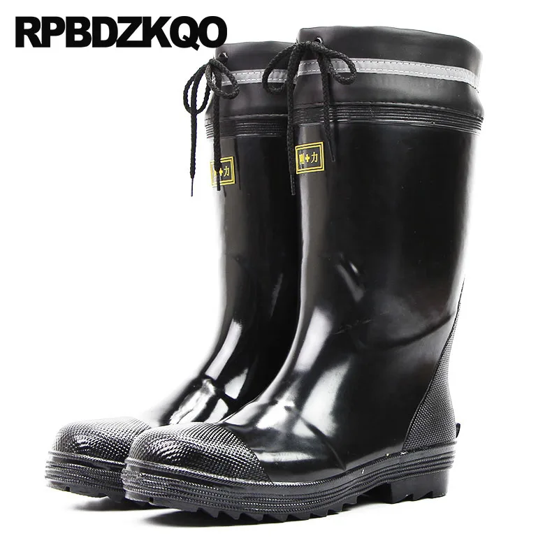 bottes homme noir mi mollet