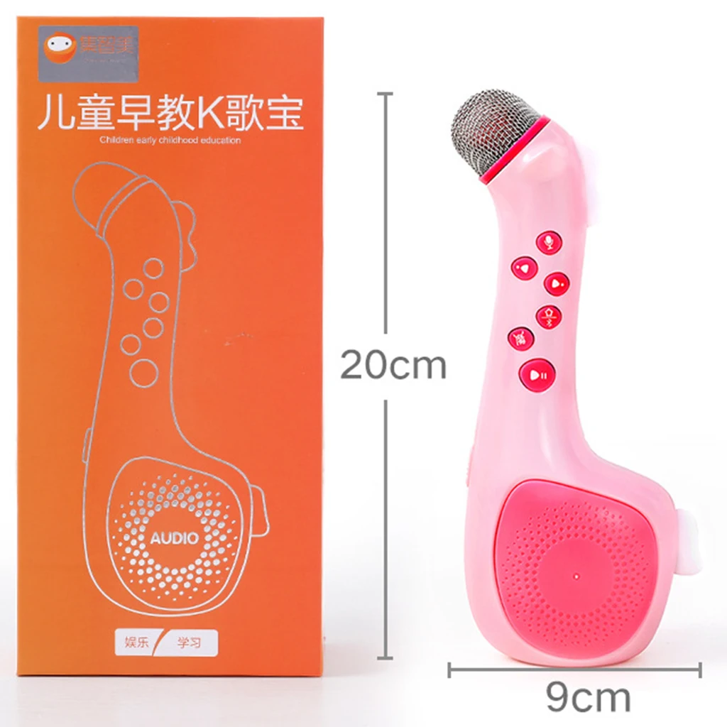 Cute Handheld Wireless Bluetooth Karaoke Microphone For Kids Toddler Birthday Party Singing
