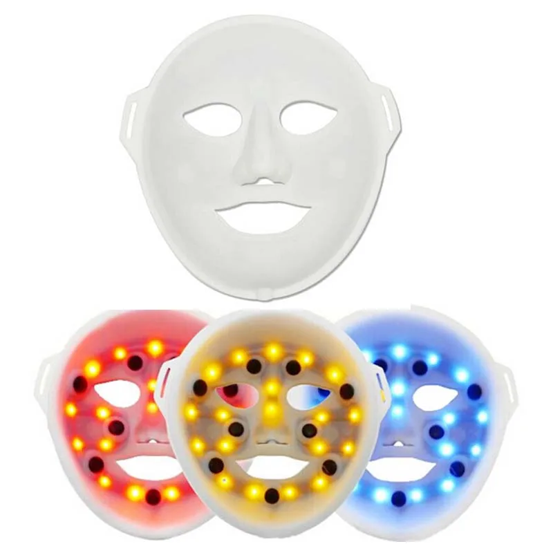 

NEW PDT Photon LED Facial Mask Skin Rejuvenation Wrinkle Removal LED Mask 3 Colors Electric Anti-Aging LED Mask For Beauty