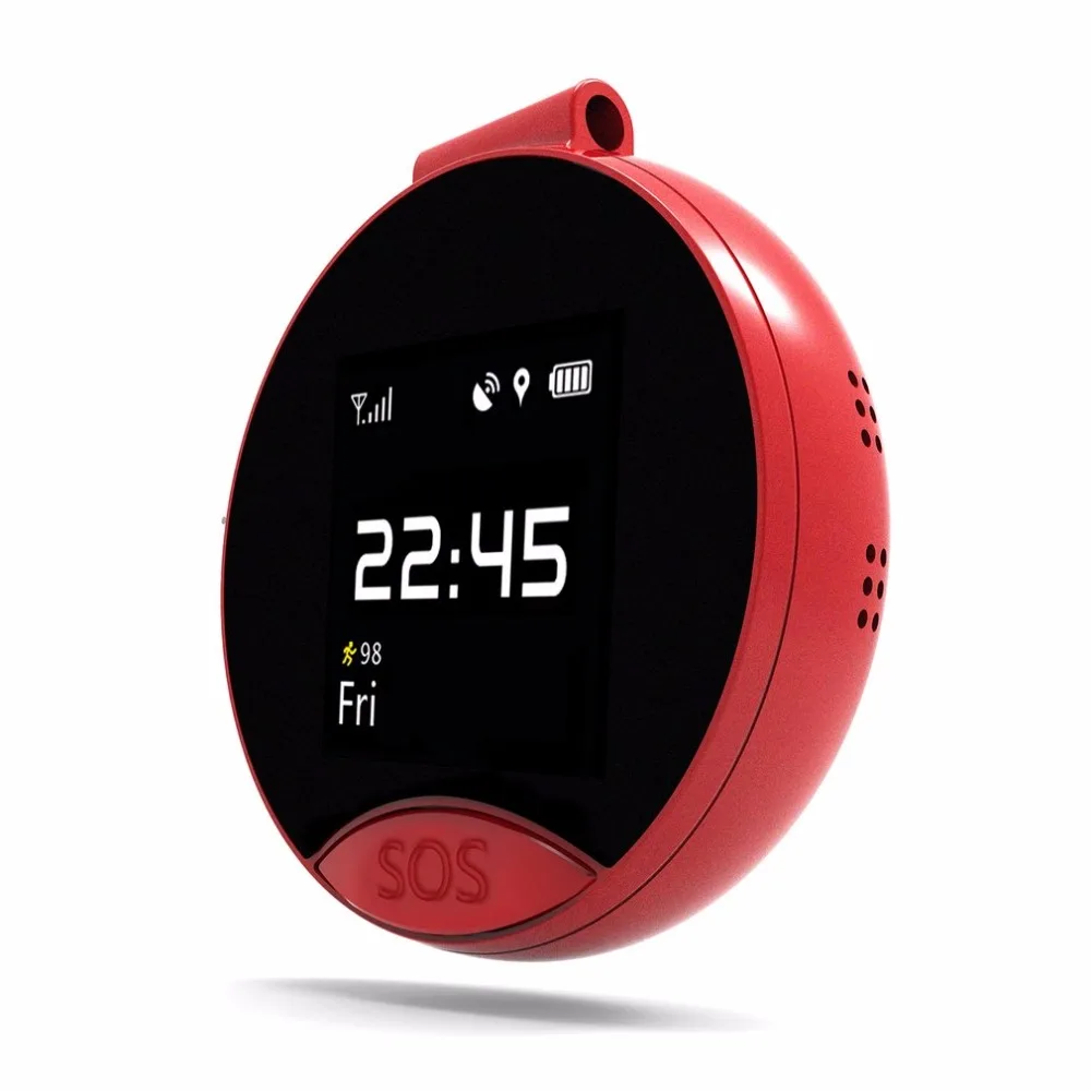 

S9 Pocket Watch Monitor Support Small SIM Phone Card Red GPS Positioning Pocket Watch Two-Way Call SOS Call
