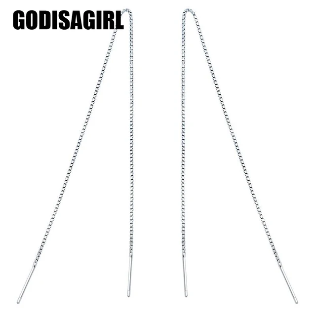 4 Size (9cm~18cm) OL Style Long Line Chain Drop Dangle Earrings Fashion Brand Je 4 Size (9cm~18cm) OL Style Long Line Chain Drop Dangle Earrings Fashion Brand Je