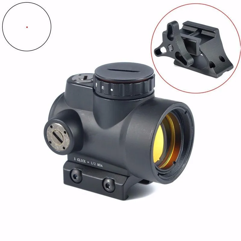 1x25mm Black Color MRO Style Red Dot Sight Holographic Sight Airsoft Black Low Mount & QD Tactical Rifle Scope 2016 triji mro style red dot sight holographic sight for airsoft black low mount qd mount with plastic gift box