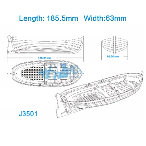 Деревянные комплекты моделей кораблей для взрослых модели-деревянные лодки 3d лазерная резка детские развивающие игрушки комплект модели корабля Масштаб 1:35 спасательная лодка - Цвет: J3501