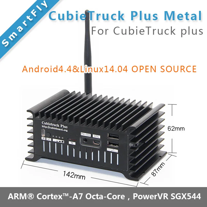 Металлический чехол для CubieTruck Plus/корпус макетная плата 5 H8 Android / Linux с дисплеем HDMI