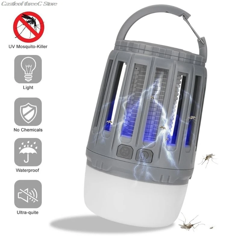Многофункциональный водонепроницаемый USB москитный убийца Trapper светодиодный ночник лампа Жук Насекомое огни убить «электронная мухобойка» перезаряжаемый C