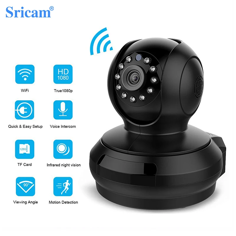 IP камера видеонаблюдения Sricam SP019 1080 МП HD 360 P Wi Fi|Камеры видеонаблюдения| |