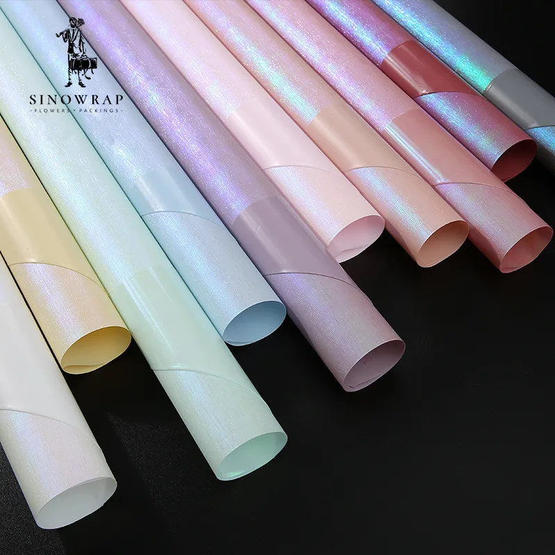 

20pcs/lot 60*60cm Shiny Rose Flower Wrapping Paper Waterproof Magic Bouquet Florist Supplies Gift Wrapping Paper