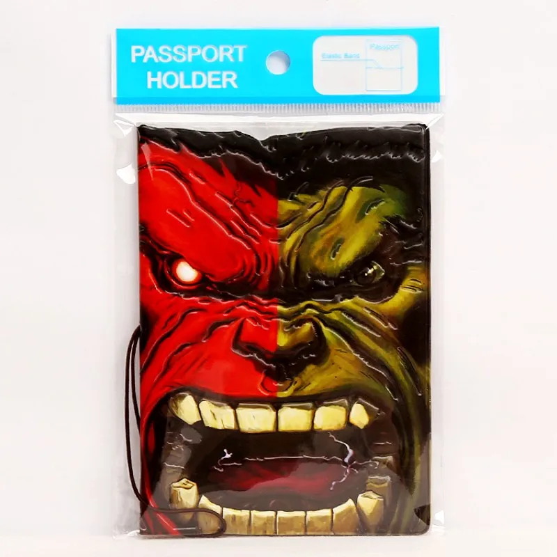 Супергерой Marvel, Бэтмен, Бэтмен, многофункциональная доска для путешествий, ПВХ, трехмерная защита для паспорта от напряжения - Цвет: As picture