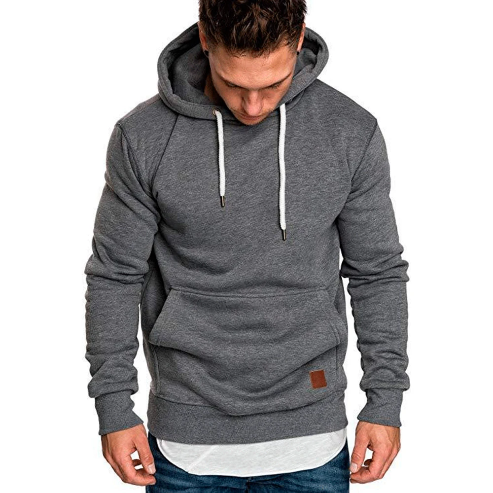 

Men 2018 Long Sleeve Autumn Winter Casual Jackets Hoodies Top Fashion Solid Tracksuits Sweatshirts Hoody Men Clothes