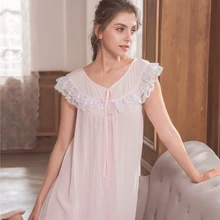 Nachthemd Frauen Nachtwäsche Kurzen Kleid Baumwolle Einfache Homewear Sommer Nachtwäsche Damen Prinzessin Nachthemd Sommer