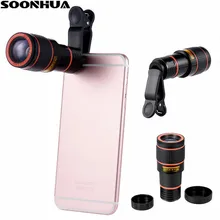 Универсальный 12x зум Оптический Телефон Объектив Оптический Портативный Mirco телескоп камера объектив с зажимом для iPhone samsung huawei Xiaomi