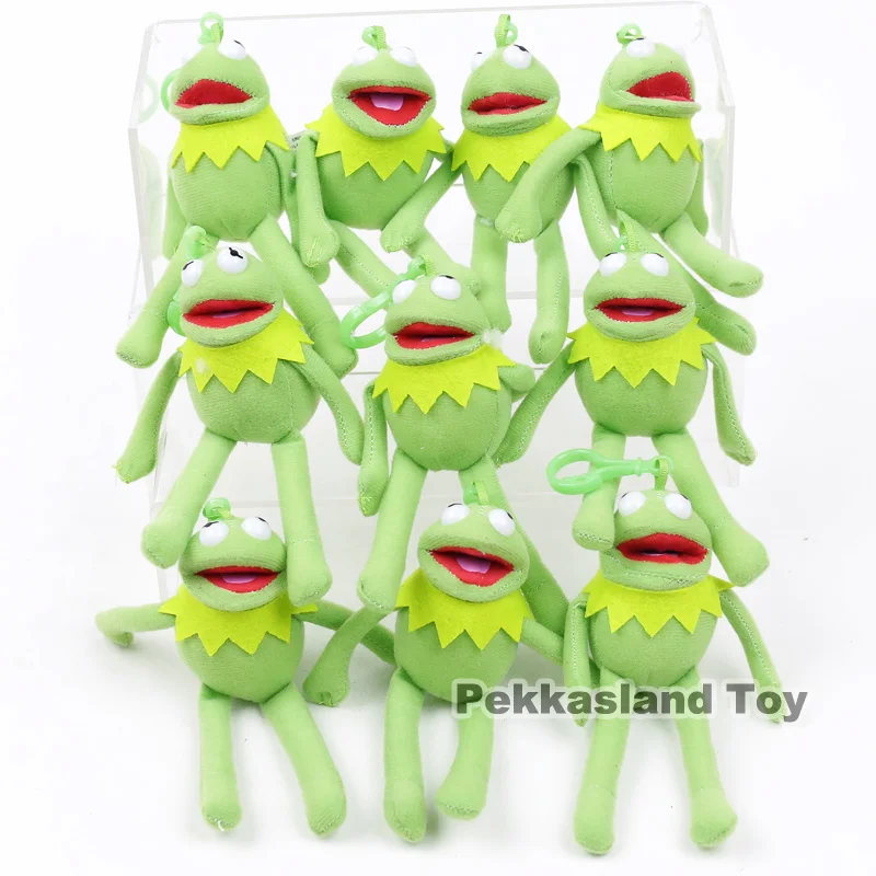 

Sesame Street Kermit Frog Mini Plush Pendants Soft Stuffed Toys Dolls 10pcs/lot