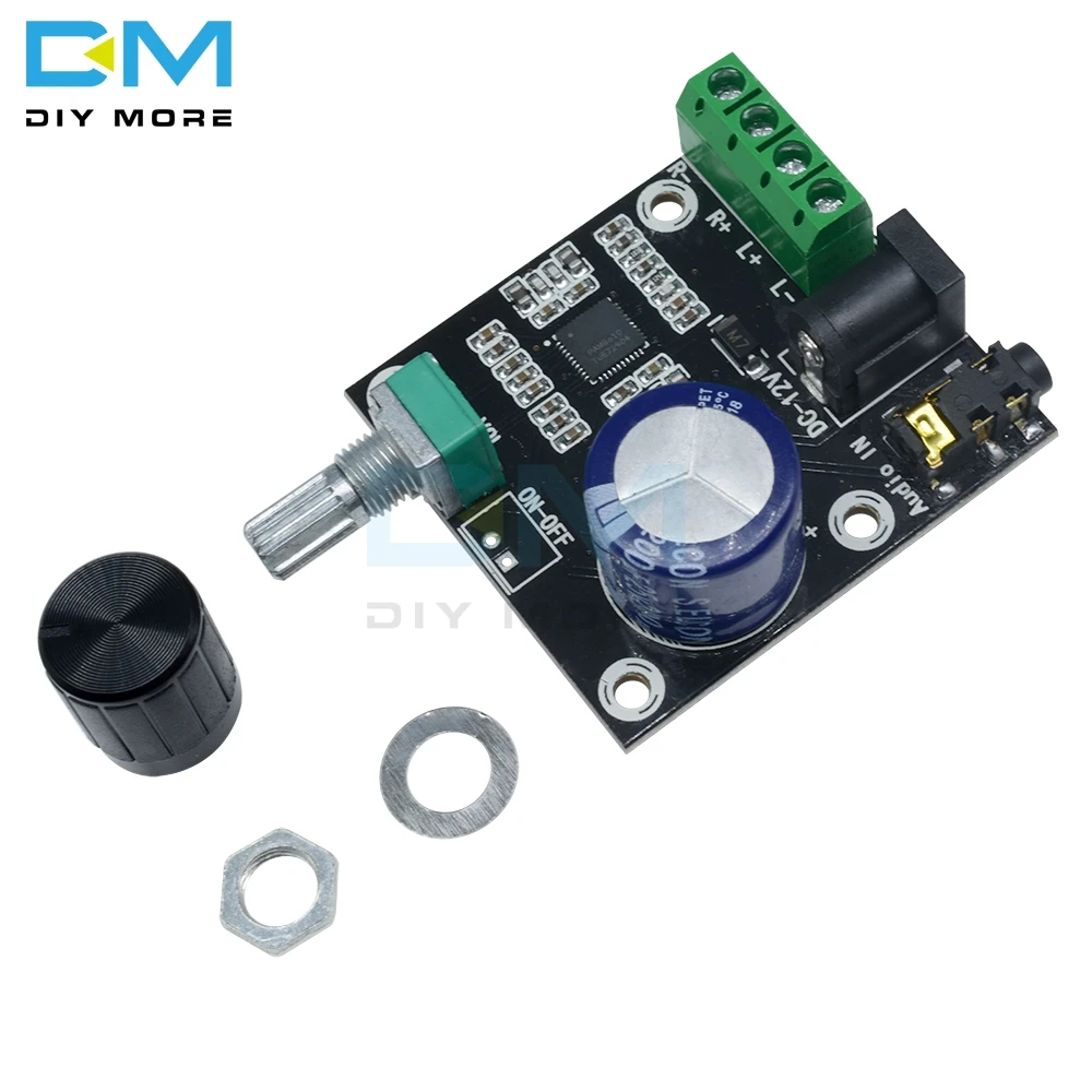 

DC 12V 20mA Super Slim 2 x 15W PAM8610 Class D Digital Dual Power Audio Amplifier Drive Driver Module Driver Board