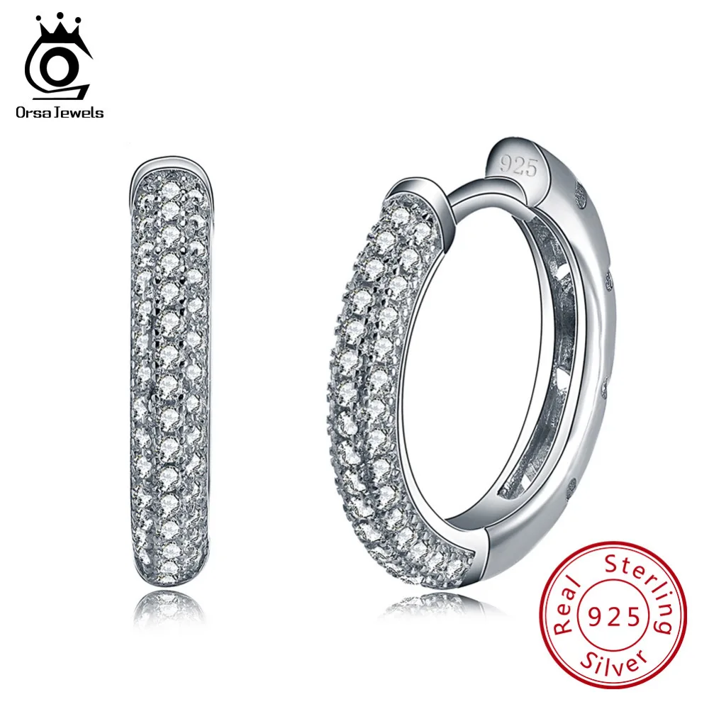 ORSA JEWELS серьги кольцами 2017 трендовые женские ювелирные изделия серебро 925 пробы с 2