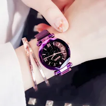 Magnet Watch Moda Mujer 2018 Rose Gold Wristwatch Luxury Dropshipping Reloj Starry Sky Watches Geneva Women reloj relogio