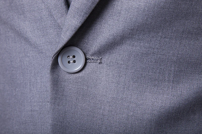 Серый Мужской приталенный костюм из 3 предметов на одной пуговице, Блейзер со штанами, новинка, деловой пиджак для свадебной вечеринки, жилет и штаны, костюм Homme