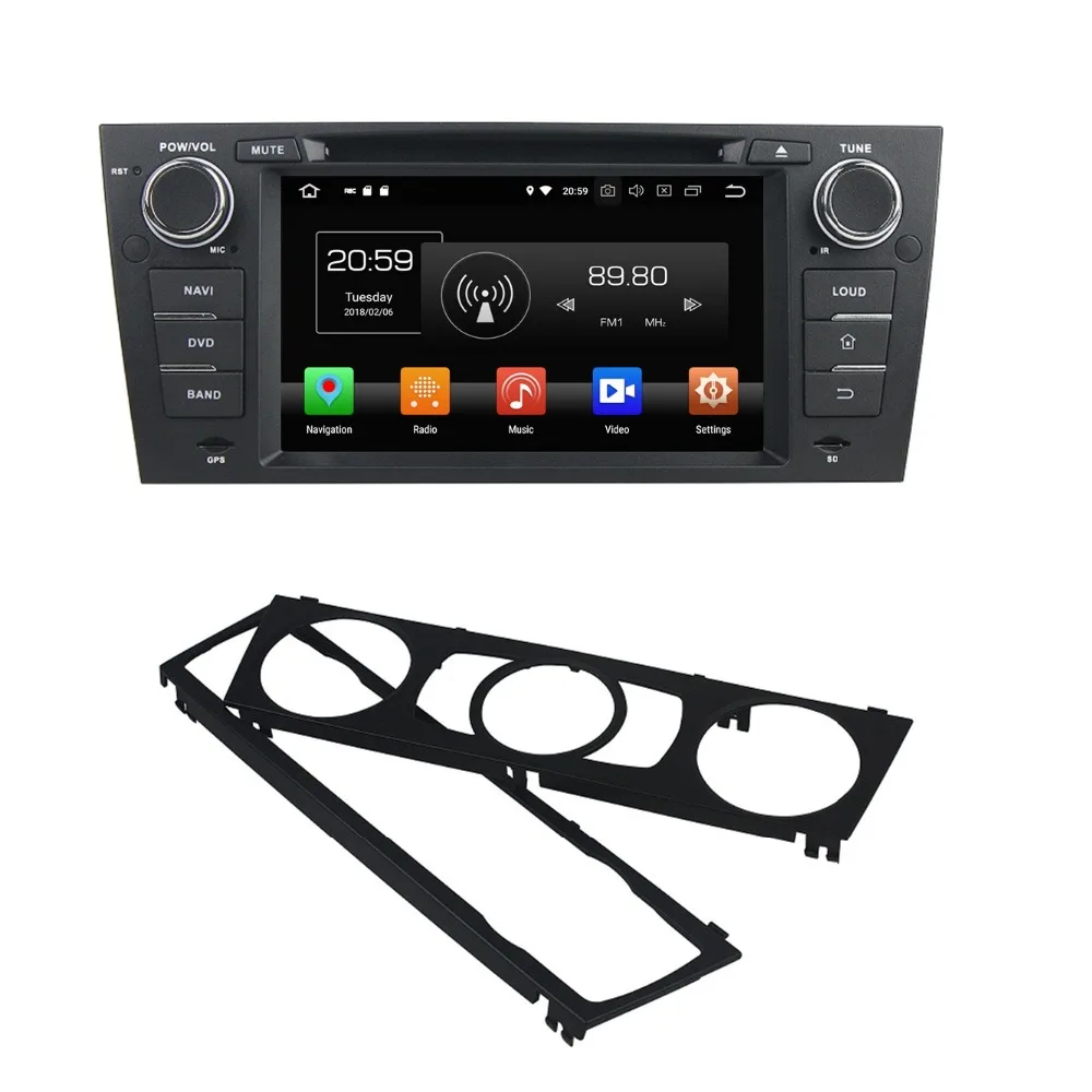 Sale Android 8.0 Octa Core 7" Car DVD GPS Multimedia Head Unit for BMW 3 Series E90 E91 E92 E93 4GB RAM Radio BT WIFI Mirror-link 2