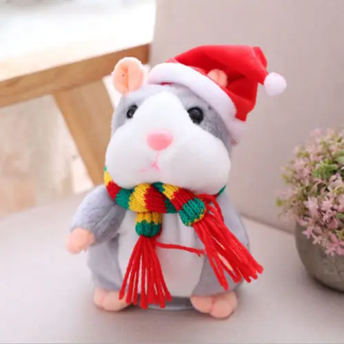 Baby Girl Boy Vocal Toys Cute Cheeky Hamster Talking Mouse Pet Christmas Toys Speak Sound Record Gifts - Цвет: 16cm nod speak