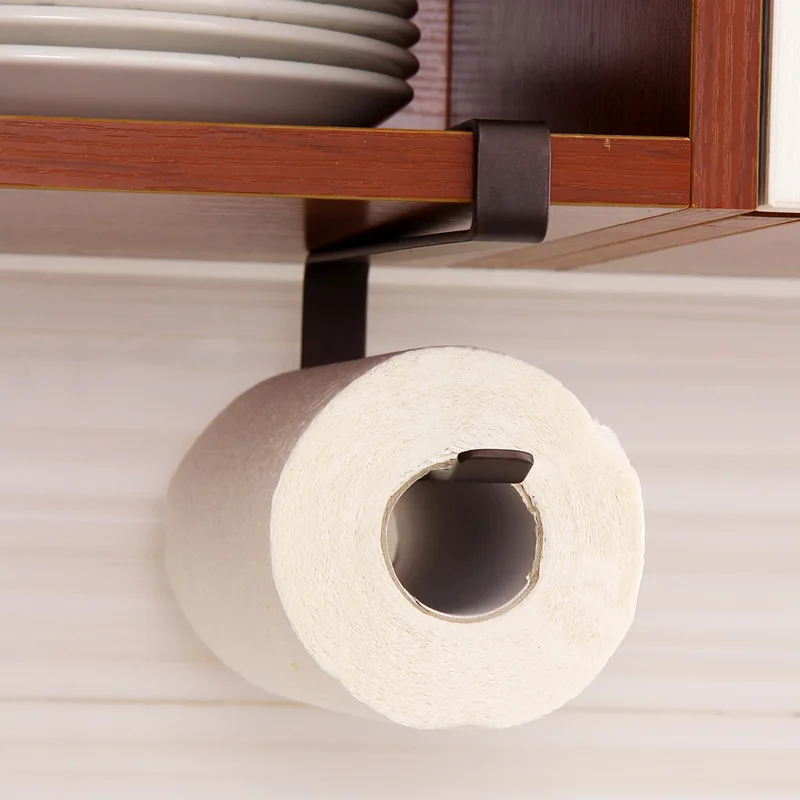 

Creative Kitchen Paper Holder Hanging Tissue Towel Rack Bathroom Toilet Roll Paper Towel Holder Kitchen Cabinet Storage Rack