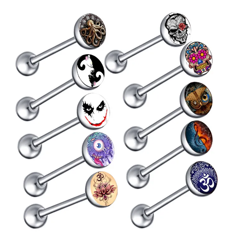 

New Multistyle Stainless Steel Helix Tongue Rings Piercing Labret Rings Women Nipple Piercing Barbell Body Fashion Jewelry