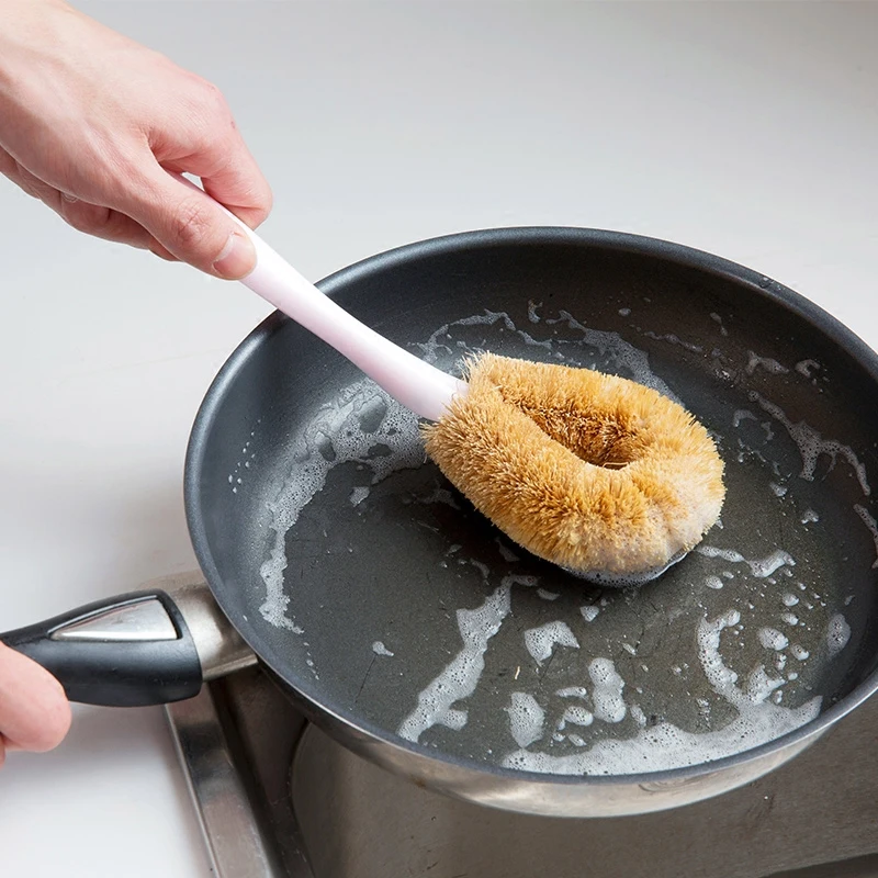 1pc Dish Pot Cooker Bottle Cleaning Brush Ergonomic Handle Nonstick Pan