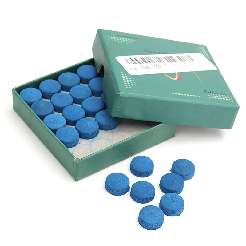 Newest Box Of 50pcs Glue on Hardness Pool Billiards Snooker Cue Tips