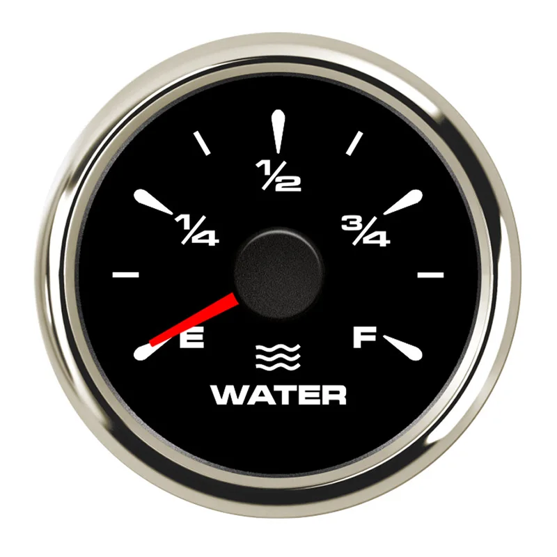 

52mm Boat Water Level Gauge Car Water Tank Gauge Level Indicator with Backlight 9~32V