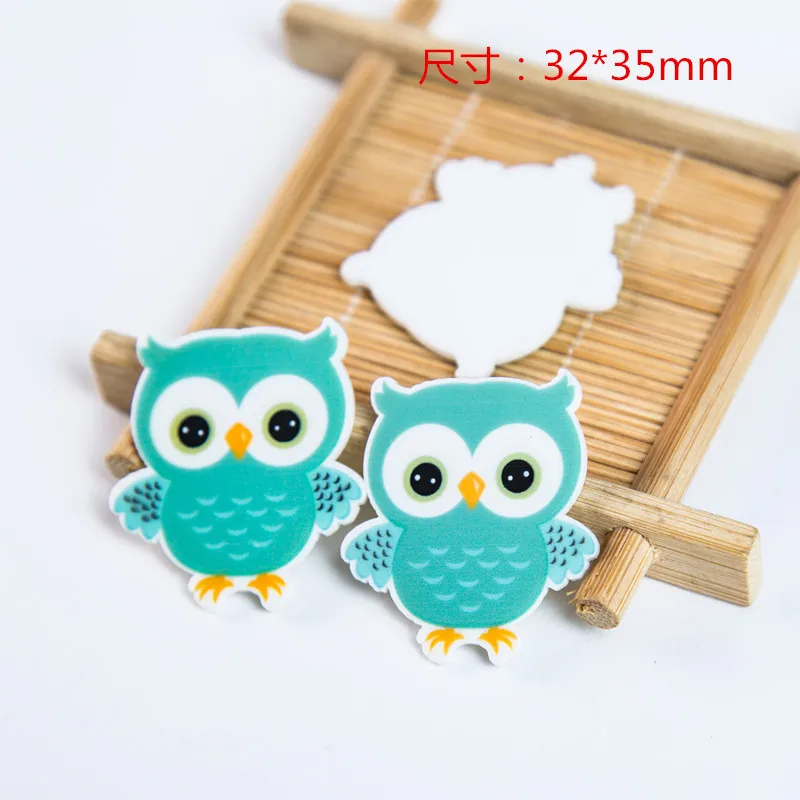 10pcs/lot owl flat back planar resin DIY cabochons accessories for diy mobile phone case headband hair bow | Дом и сад