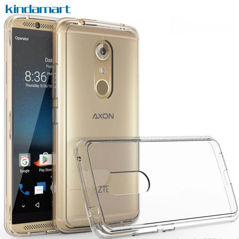 Гибридный жесткий прозрачный чехол для ZTE Axon 7 s телефона прочный ТПУ силиконовый