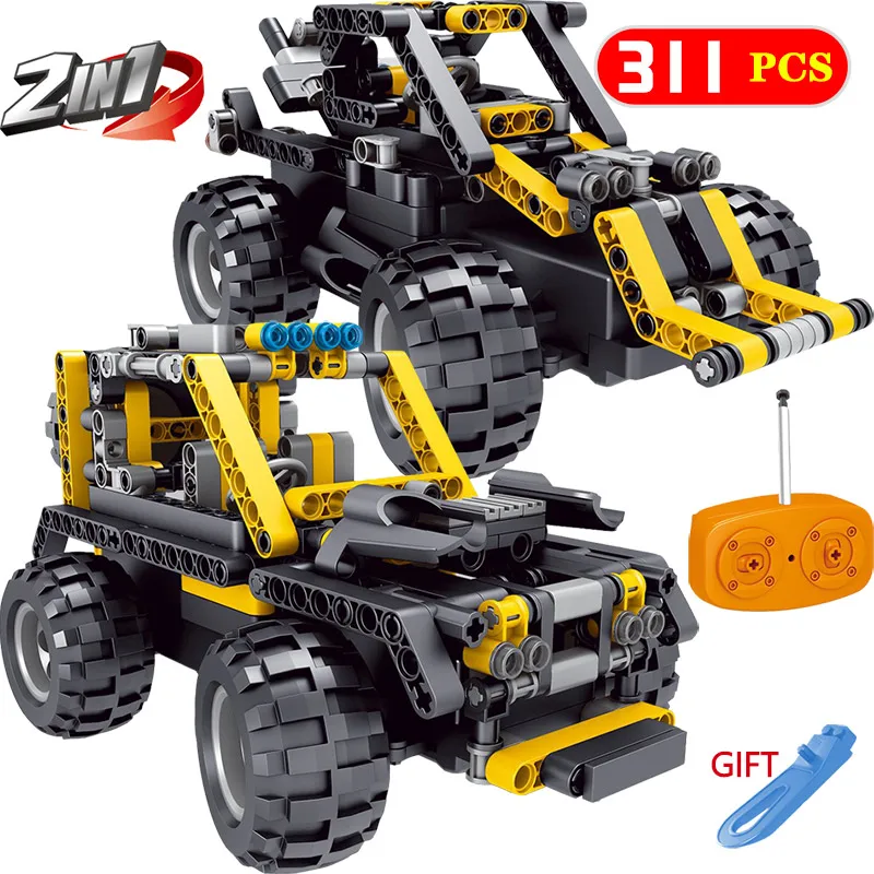 

311PCS Technology Series Two Variants Remote Control Vehicles Compatible LegoINGLYS Technic Rock Rover DIY Bricks Toys For Boys