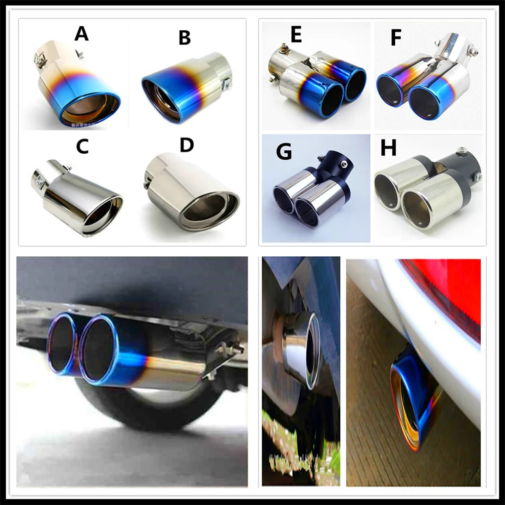 

Car Steel Exhaust Muffler pipe cover Tail For Volkswagen VW polo passat b5 b6 CC golf jetta mk6 tiguan Gol Touran 1.4 Fox 1.2