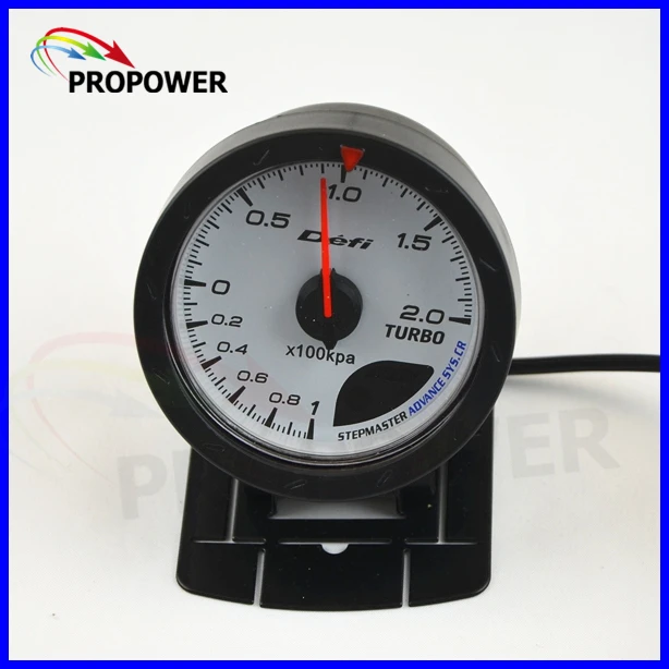 

2.5" 60MM DF Advance CR Gauge Meter Boost Turbo Gauge -1-2BAR White Face With Turbo Sensor