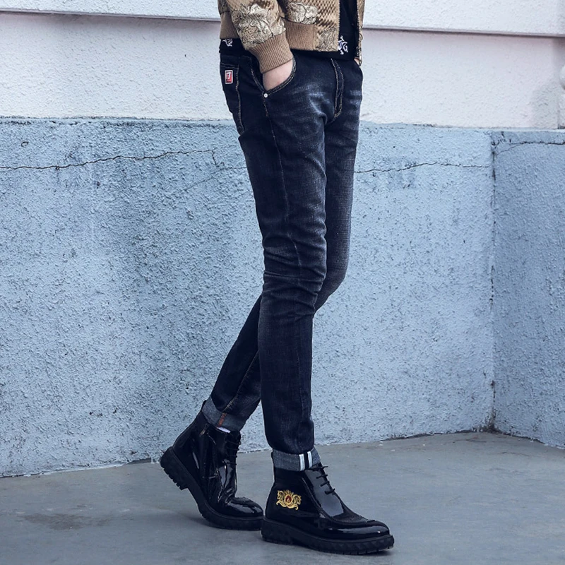 FANZHUAN Brand Men/'S 2018 New Spring Clothing Men/'S Jeans Trousers Stretch Slim Stylish Dark Gray Feet Pants FANZHUAN Brand Men/'S 2018 New Spring Clothing Men/'S Jeans Trousers Stretch Slim Stylish Dark Gray Feet Pants