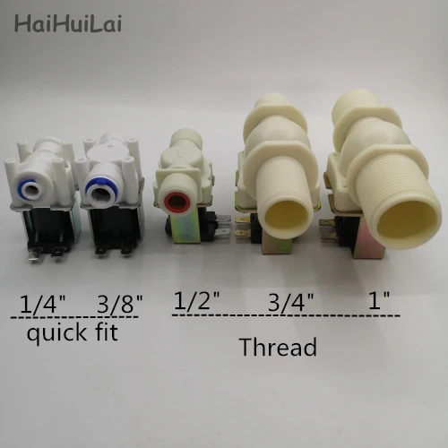 different sizes of valve